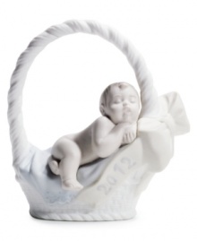 A little basket of joy. Moms and dads will cherish this beautiful Lladro figurine celebrating the birth of their baby boy in fine porcelain. A little basket of joy. Moms and dads will cherish this beautiful Lladro figurine celebrating the birth of their baby boy in fine porcelain.