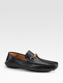 EXCLUSIVELY AT SAKS. Casual and classic in signature GG leather with bamboo-and-metal horsebit accents. Rubber sole Made in Italy Please note: For best fit please size down one full size. EXCLUSIVELY AT SAKS. Casual and classic in signature GG leather with bamboo-and-metal horsebit accents. Rubber sole Made in Italy Please note: For best fit please size down one full size.