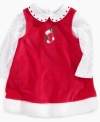 First Impression captures the Christmas spirit in this delightful jumper dress. She'll be the the most cutest doll in the room.