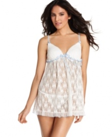 A pretty sheer babydoll for your most memorable day. Linea Donatella's New Bridal Babydoll Lace chemise and g-string features all-around lace and ruffles in all the right places. A pretty sheer babydoll for your most memorable day. Linea Donatella's New Bridal Babydoll Lace chemise and g-string features all-around lace and ruffles in all the right places.