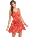 Conserve the pretty (printed) butterflies with this perfectly girlish day frock from American Rag!