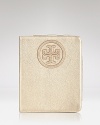 Outfit your tablet with Tory Burch's logo-embossed e-tablet case. In luxe pebbled leather with a suede lining, it's nearly as geek-chic as you are.