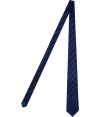 Add a rich pop of color to sleek suits with Etros elegant silk tie - Bold and modern lapis and sapphire stripe motif - Medium-width cut is classically cool and polished to perfection - Ideal for work and evenings out - Pair with a crisp, white button down and a dark suit - Also makes a superb gift