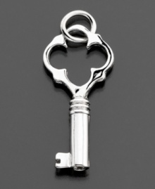 A secret, a memory, a treasure to keep close. This Rembrandt Charms key charm is crafted in sterling silver. Approximate drop: 1 inch. A secret, a memory, a treasure to keep close. This Rembrandt Charms key charm is crafted in sterling silver. Approximate drop: 1 inch.