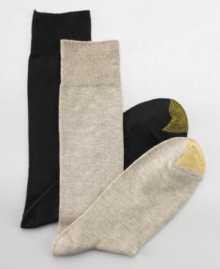 Stock up on these sophisticated solid staples from Gold Toe with this convenient 4-pack of ultra-soft socks. Stock up on these sophisticated solid staples from Gold Toe with this convenient 4-pack of ultra-soft socks.