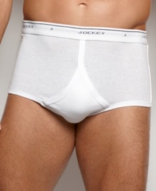 These classic full-rise briefs from Jockey keep you comfortable and collected all day long.