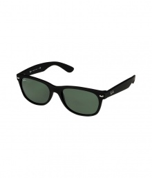A slightly smaller version of this iconic style, Ray-Bans New Wayfarer sunglasses are a cult classic accessory essential to every eyewear collection - Black acetate frames, charcoal G-15 XLT semi-mirrored lenses, signature logo on both sculpted temples, softer eye shape than the original Wayfarer style - Lens filter category 3, prescription friendly - Comes with a logo-stamped semi-hard carrying case A slightly smaller version of this iconic style, Ray-Bans New Wayfarer sunglasses are a cult classic accessory essential to every eyewear collection - Black acetate frames, charcoal G-15 XLT semi-mirrored lenses, signature logo on both sculpted temples, softer eye shape than the original Wayfarer style - Lens filter category 3, prescription friendly - Comes with a logo-stamped semi-hard carrying case