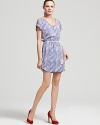 Aqua Dress - Printed Rope Belt