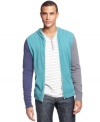 Stay on-trend this season with this colorblocked zip up hoodie from Alternative Apparel.