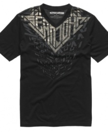 With a big, bold graphic, this Sean John T shirt is the ultimate style statement. With a big, bold graphic, this Sean John T shirt is the ultimate style statement.
