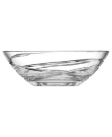 A fanciful cut pattern contrasts the timeless form of this Adorn crystal bowl, featuring the exquisite craftsmanship of Lenox. A fanciful cut pattern contrasts the timeless form of this Adorn crystal bowl, featuring the exquisite craftsmanship of Lenox.