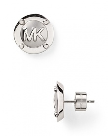 Strong but simple. This pair of silver-plated studs from MICHAEL Michael Kors are the perfect earrings for everyday - wear them as as shapely showpiece.