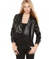 Faux leather takes INC's topper in a new direction. Decidedly edgy and totally chic, you'll wear this piece with everything from denim to dresses!