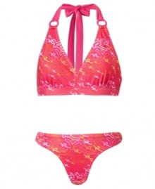 The heat is on. And she'll be ready for it in this vibrant print bikini from Rocawear. The heat is on. And she'll be ready for it in this vibrant print bikini from Rocawear.