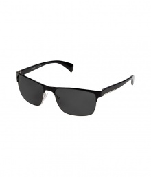 Sleek and sophisticated, Pradas McNamara sunglasses lend a cool modern finish to every outfit - Shiny black and silver-toned metal frames, carbon semi-mirrored lenses, shiny black acetate handles with silver-toned metal L-shaped inert at temples with logo engraving, clear nose-pieces - Lens filter category 3 - Comes with a logo embossed hard carrying case - An edgy choice perfect for all four seasons Sleek and sophisticated, Pradas McNamara sunglasses lend a cool modern finish to every outfit - Shiny black and silver-toned metal frames, carbon semi-mirrored lenses, shiny black acetate handles with silver-toned metal L-shaped inert at temples with logo engraving, clear nose-pieces - Lens filter category 3 - Comes with a logo embossed hard carrying case - An edgy choice perfect for all four seasons