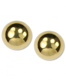 Stunning and simple, these traditional golden stud earrings from Anne Klein are the perfect finishing touch. Crafted in gold tone mixed metal. Approximate diameter: 1/4 inch.