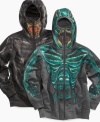 A monster look for him, the hood on this Industry 9 hoodie zips up to turn him into a terrifying creature.