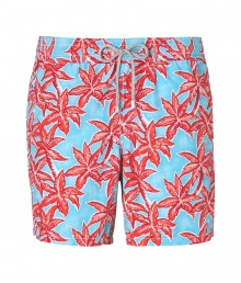 A brand original style since the 70s detailed with a tropical floral print, Vilebrequins Moorea swim trunks are as fun as they are iconic - Waterproof elastic waistband, back flap pocket, side slit pockets, back eyelets for release of water, durable drawstring cord with stainless metal aglets, interior cotton briefs - Classic slim fit - Wear in the water, or post-swim with a polo and flip-flops - Comes with a logo printed drawstring pouch A brand original style since the 70s detailed with a tropical floral print, Vilebrequins Moorea swim trunks are as fun as they are iconic - Waterproof elastic waistband, back flap pocket, side slit pockets, back eyelets for release of water, durable drawstring cord with stainless metal aglets, interior cotton briefs - Classic slim fit - Wear in the water, or post-swim with a polo and flip-flops - Comes with a logo printed drawstring pouch