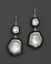 Mother of pearl doublets in a sterling silver and black resin setting. From Ippolita.