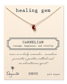 Rejuvenate your spirit and your jewel box with Dogeared's carnelian necklace, evoking courage and positivity. Wear the crimson gem for a daily dose of harmony at your neckline.