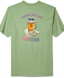 Celebrate happy hour anytime you'd like with this cozy jersey tee from Tommy Bahamas.