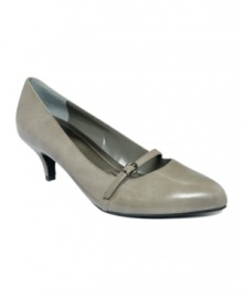 A thin, buckled strap adds a lovely touch to the Peale pumps by Easy Spirit. Crafted in smooth leather with a kitten heel and comfortable flex sole, these shoes are a versatile addition to your work wardrobe. A thin, buckled strap adds a lovely touch to the Peale pumps by Easy Spirit. Crafted in smooth leather with a kitten heel and comfortable flex sole, these shoes are a versatile addition to your work wardrobe.