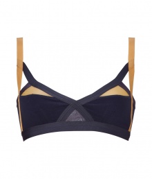 Spearheading the innerwear-as-outerwear trend, VPLs easy to layer pieces offer a fashion-forward alternative to lingerie - Two-tone multi-strap front with multicolored soft half-cups, adjustable straps - Pair with matching panties for stylish lounging or under a low-cut sleeveless top Spearheading the innerwear-as-outerwear trend, VPLs easy to layer pieces offer a fashion-forward alternative to lingerie - Two-tone multi-strap front with multicolored soft half-cups, adjustable straps - Pair with matching panties for stylish lounging or under a low-cut sleeveless top