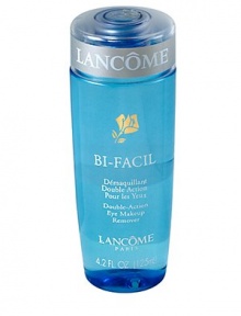 Named Best Eye Makeup Remover in InStyle magazine's Best of Beauty April 2009. Double-Action Eye Makeup Remover. Double-phase, fresh-as-water liquid eye makeup remover. Activates when shaken to gently whish away even waterproof eye makeup, while conditioning and refreshing the skin. Ideal for sensitive skin and contact lens wearers. Leaves eyes feeling cool and relaxed, with no oily residue. Ophthalmologist-tested for safety. 4.2 oz. Named Best Eye Makeup Remover in InStyle magazine's Best of Beauty April 2009. Double-Action Eye Makeup Remover. Double-phase, fresh-as-water liquid eye makeup remover. Activates when shaken to gently whish away even waterproof eye makeup, while conditioning and refreshing the skin. Ideal for sensitive skin and contact lens wearers. Leaves eyes feeling cool and relaxed, with no oily residue. Ophthalmologist-tested for safety. 4.2 oz.