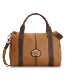 Stay organized while keeping on trend with this functional design by Giani Bernini. This must-have design features an embossed signature patch, easy access top zip closure and plenty of organizational pocket and card slots in interior. Stay organized while keeping on trend with this functional design by Giani Bernini. This must-have design features an embossed signature patch, easy access top zip closure and plenty of organizational pocket and card slots in interior.