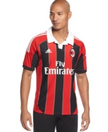 Score big on comfort and style so you can have a top performance on the field in this adidas AC Milan soccer jersey featuring CLIMACOOL® technology.