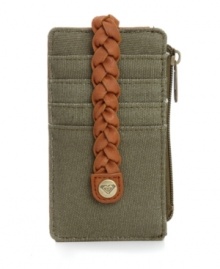 Petite and perfectly proportioned for carrying only the essentials, this compact cutie from Roxy is all you need. Main zip compartment stashes coins and cash, while outside peek-a-boo window and card slots offer easy access for the rest. Petite and perfectly proportioned for carrying only the essentials, this compact cutie from Roxy is all you need. Main zip compartment stashes coins and cash, while outside peek-a-boo window and card slots offer easy access for the rest.