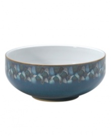 With an ocean-inspired pattern glazed in cool blues and fresh white, the Azure Shell cereal bowl brings seaside allure to the breakfast table. From Denby's collection of dinnerware, the dishes are incredibly durable stoneware for oven to table use. With an ocean-inspired pattern glazed in cool blues and fresh white, the Azure Shell cereal bowl brings seaside allure to the breakfast table. From Denby's collection of dinnerware, the dishes are incredibly durable stoneware for oven to table use.
