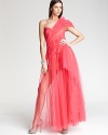 Tadashi Shoji Onde Gown - One Shoulder Tulle