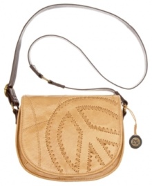 This free-spirited saddle bag from The Sak is all about peace, love and amazing style. Crafted from a gorgeous leather, this laid back style is ideal for the adventurer at heart. This free-spirited saddle bag from The Sak is all about peace, love and amazing style. Crafted from a gorgeous leather, this laid back style is ideal for the adventurer at heart.
