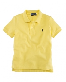 Rendered in lightweight, breathable cotton mesh, this classic polo design features signature pony embroidery at the chest. Rendered in lightweight, breathable cotton mesh, this classic polo design features signature pony embroidery at the chest.