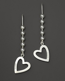 From the Toggle Heart collection, an elegant sterling silver earring designed by Gucci. From the Toggle Heart collection, an elegant sterling silver earring designed by Gucci.