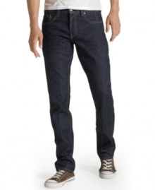 Rugged charm meets modern edge with these updated skinny straight leg jeans from Levi's. (Clearance) Rugged charm meets modern edge with these updated skinny straight leg jeans from Levi's. (Clearance)