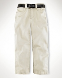 Classic straight-leg pant in cotton chino, washed for softness. Classic straight-leg pant in cotton chino, washed for softness.