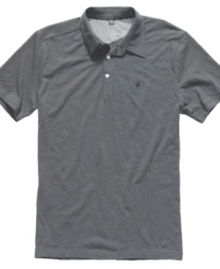 Simple style. Volcom gives the classic polo shirt a kick with cool, modern styling. Simple style. Volcom gives the classic polo shirt a kick with cool, modern styling.
