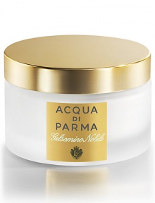 A subtly scented and ultra rich body cream that embodies the fresh, carefree elegance of the Calabrian Jasmine flower. A luxurious formula that absorbs instantly, leaving the skin feeling soft and velvety smooth. Rice Proteins and Vitamin E are combined with extract of Jasmine to moisturize the skin and boost its luminosity. 5.25 oz. A subtly scented and ultra rich body cream that embodies the fresh, carefree elegance of the Calabrian Jasmine flower. A luxurious formula that absorbs instantly, leaving the skin feeling soft and velvety smooth. Rice Proteins and Vitamin E are combined with extract of Jasmine to moisturize the skin and boost its luminosity. 5.25 oz.