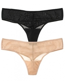 A mesh thong with ruching detail at back. Style #850139 A mesh thong with ruching detail at back. Style #850139
