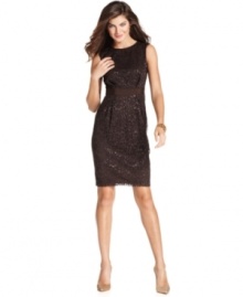Reinvent your look with an on-trend lace dress from Jones New York. Available in a neutral brown color with a hint of sparkle, it's great for day or night! Reinvent your look with an on-trend lace dress from Jones New York. Available in a neutral brown color with a hint of sparkle, it's great for day or night!