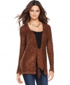 A chic new shape for fall, plus dazzling sequins -- INC's tie-front cardigan is this season's must-have piece. (Clearance)