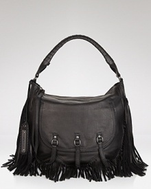 Sam Edelman delivers its latest must-have accessory with this fringed leather hobo. Intricately crafted and detailed with fringe, this carryall rises to the top of our it list. Sam Edelman delivers its latest must-have accessory with this fringed leather hobo. Intricately crafted and detailed with fringe, this carryall rises to the top of our it list.