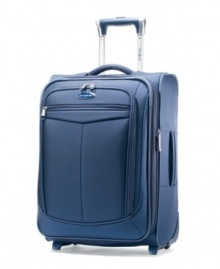 Ready, set, jet! Fly through terminals and checkpoints on two easy-glide wheels and padded top carry handles that put comfort and carrying convenience into your hands. A fully-featured interior reveals a Wetpak(tm) to sort out clean and dirty clothes, along with multiple pockets to keep you organized when you travel. 10-year warranty. Qualifies for Rebate Ready, set, jet! Fly through terminals and checkpoints on two easy-glide wheels and padded top carry handles that put comfort and carrying convenience into your hands. A fully-featured interior reveals a Wetpak(tm) to sort out clean and dirty clothes, along with multiple pockets to keep you organized when you travel. 10-year warranty. Qualifies for Rebate