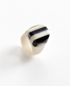 Looks good, feels good. Handcrafted by Haitian artisans, this stylish horn and ivory ring makes a big – and meaningful – impact.