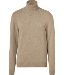 Classic cashmere turtleneck pullover is wonderfully soft and easy to wear - Elegant camel color makes it a versatile basic - Slim fit with long sleeves and ribbing at sleeves and hem - Perfect sweater for work or play with jeans, chinos and suit pants - Pair with a boots or lace-ups Classic cashmere turtleneck pullover is wonderfully soft and easy to wear - Elegant camel color makes it a versatile basic - Slim fit with long sleeves and ribbing at sleeves and hem - Perfect sweater for work or play with jeans, chinos and suit pants - Pair with a boots or lace-ups