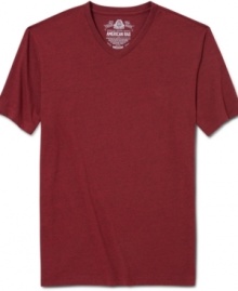 Soften up for summer with this heathered v-neck t-shirt from American Rag.