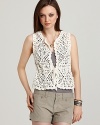 Blend hippie-chic with modern style in this Juicy Couture vest. Perfect for adding a hint of texture to everyday looks.