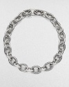 Bold, chunky links, alternating between smooth and cabled, create a necklace that's both classic and of-the-moment with true Yurman style. Sterling silver Length, about 19 Spring ring clasp Made in USA